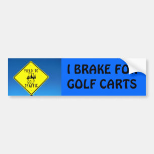 Ich bremse für Golfmobile Autoaufkleber