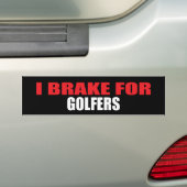 Ich bremse für Golfspieler Autoaufkleber (Auf Auto)