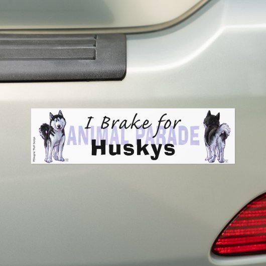 Ich bremse für Huskys Autoaufkleber (Auf Auto)