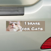 Ich bremse für Katzen Autoaufkleber (Auf Auto)
