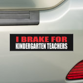 Ich bremse für Kindergärtnerinnen Autoaufkleber (Auf Auto)