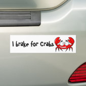 Ich bremse für Krabben Autoaufkleber (Auf Auto)