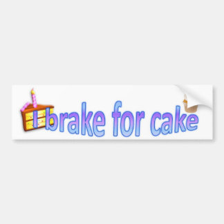 Ich bremse für Kuchen Autoaufkleber