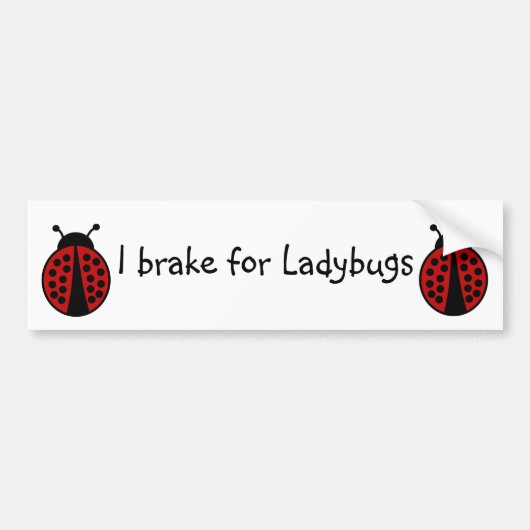 Ich bremse für Ladybugs Autoaufkleber (Vorne)