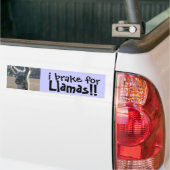 ich bremse für Lamas! niedlicher Autoaufkleber (Auf Lkw)