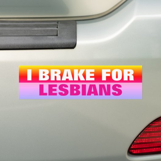 Ich bremse für Lesben Autoaufkleber (Auf Auto)