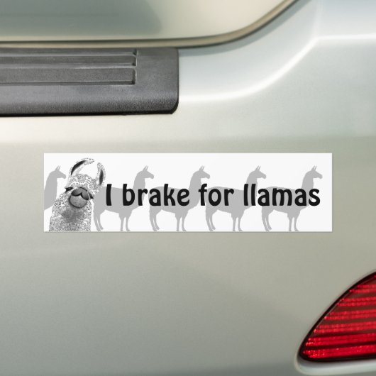 Ich bremse für Llamas Autoaufkleber (Auf Auto)