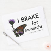 Ich bremse für Monarchen Rechteckiger Aufkleber (Umschlag)