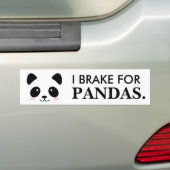 Ich bremse für Pandas Autoaufkleber (Auf Auto)