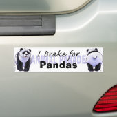 Ich bremse für Pandas-Autoaufkleber Autoaufkleber (Auf Auto)