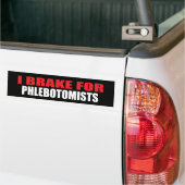 Ich bremse für Phlebotomists Autoaufkleber (Auf Lkw)