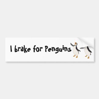 Ich bremse für Pinguine Autoaufkleber