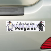 Ich bremse für Pinguine Autoaufkleber (Auf Auto)