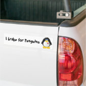 Ich bremse für Pinguine Autoaufkleber (Auf Lkw)