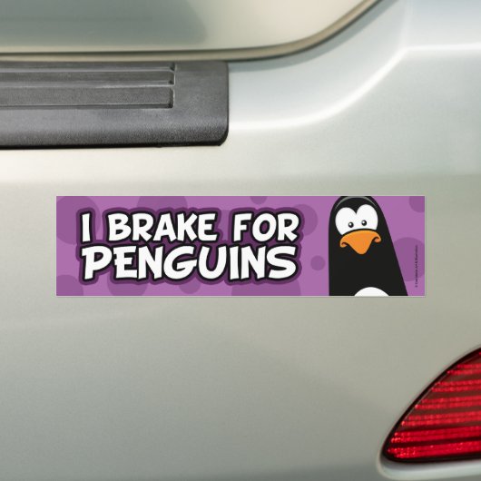 Ich bremse für Pinguine Autoaufkleber (Auf Auto)