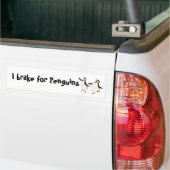 Ich bremse für Pinguine Autoaufkleber (Auf Lkw)