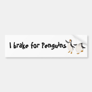 Ich bremse für Pinguine Autoaufkleber