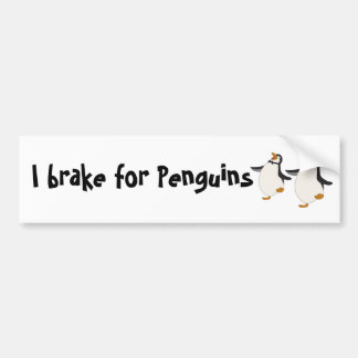 Ich bremse für Pinguine Autoaufkleber