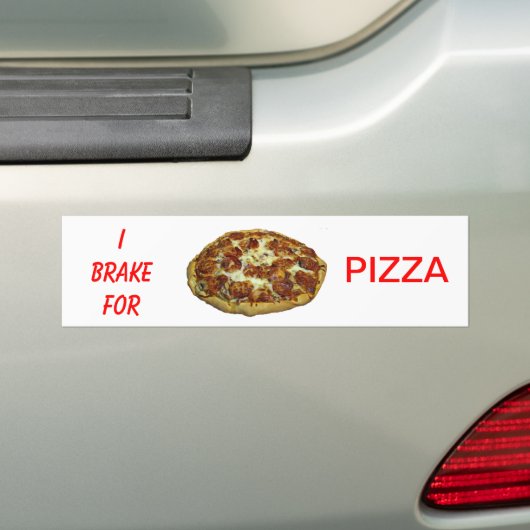 Ich bremse für Pizza-Autoaufkleber Autoaufkleber (Auf Auto)