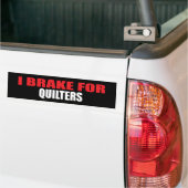 Ich bremse für Quilters Autoaufkleber (Auf Lkw)
