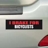 Ich bremse für Radfahrer Autoaufkleber (Auf Auto)