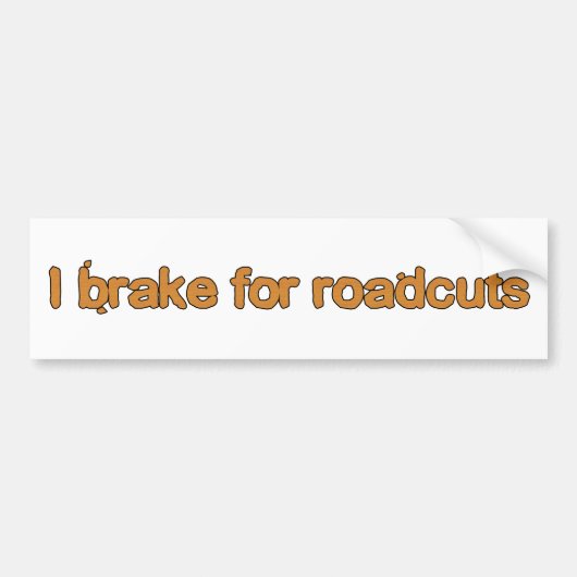 Ich bremse für roadcuts autoaufkleber (Vorne)