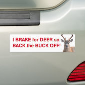 Ich bremse für Rotwild-so Rückseite den Dollar Autoaufkleber (Auf Auto)