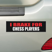Ich bremse für Schach-Spieler Autoaufkleber (Auf Auto)
