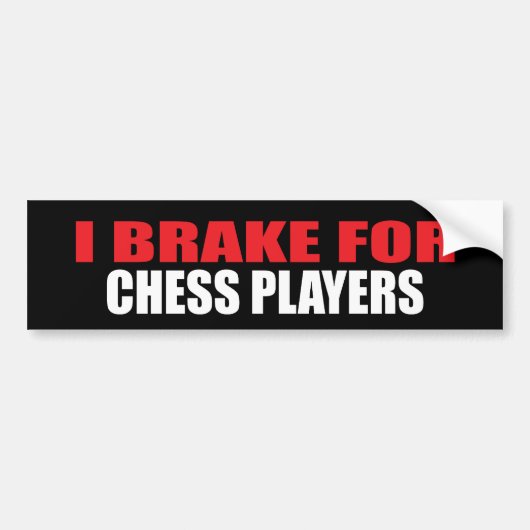 Ich bremse für Schach-Spieler Autoaufkleber (Vorne)