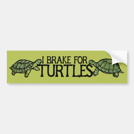 Ich bremse für Schildkröten Autoaufkleber (Vorne)