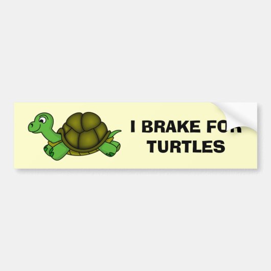 Ich bremse für Schildkröten Autoaufkleber (Vorne)