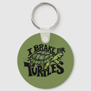 Ich bremse für Schildkröten Schlüsselanhänger