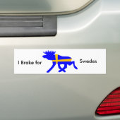 Ich bremse für Schweden, Autoaufkleber (Auf Auto)