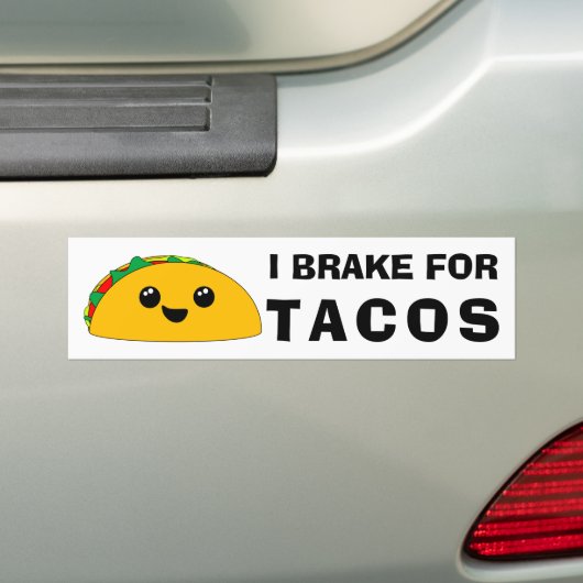 Ich bremse für Tacos niedliches Kawaii Autoaufkleber (Auf Auto)
