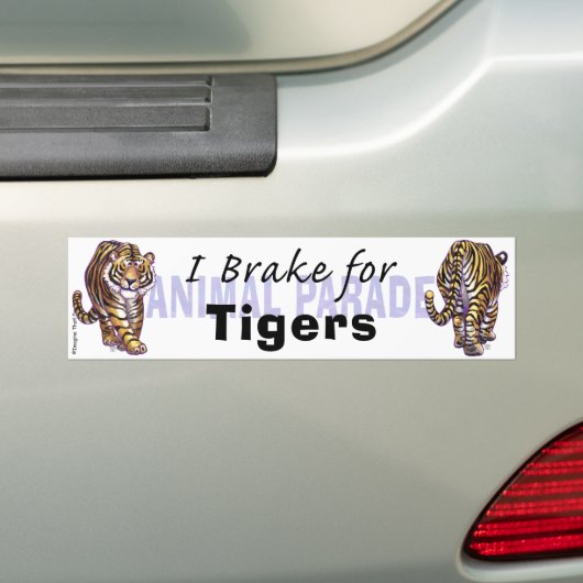 Ich bremse für Tiger Autoaufkleber (Auf Auto)