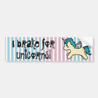 Ich bremse für Unicorns-Autoaufkleber Autoaufkleber