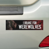Ich bremse für Werewolves-Autoaufkleber Autoaufkleber (Auf Auto)