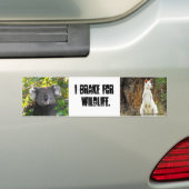 Ich bremse für wild lebende Tiere Autoaufkleber (Auf Auto)