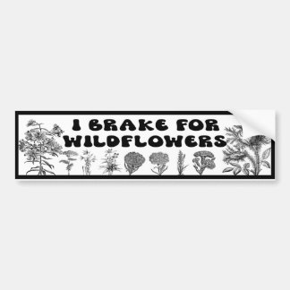 Ich bremse für Wildblumen Autoaufkleber