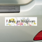 Ich bremse für Wildblumen Autoaufkleber (Auf Auto)