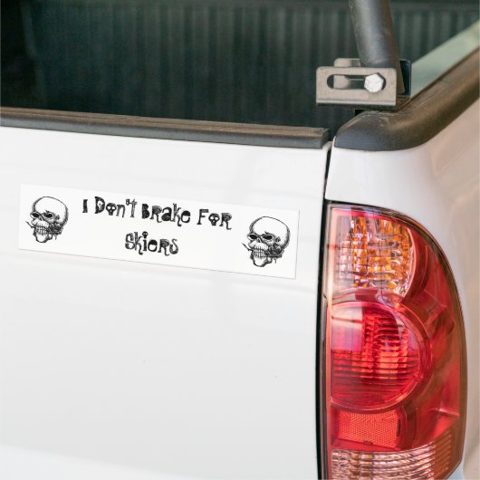 Ich bremse nicht für Skifahrer Autoaufkleber (Auf Lkw)