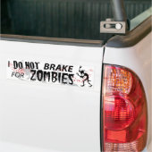 Ich bremse nicht für Zombies - Weiß Autoaufkleber (Auf Lkw)