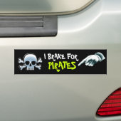 "Ich bremse Piraten" Autoaufkleber (Auf Auto)