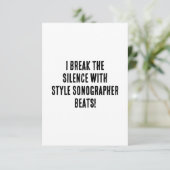 Ich brich Stille mit Stil - Sonographen schlägt Dankeskarte (Stehend Vorderseite)