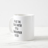 Ich brich Stille mit Stil - Sonographen schlägt Kaffeetasse (Vorderseite Links)