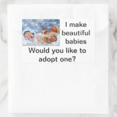 Ich bringe Babys auf Puppenaufklebern Rechteckiger Aufkleber (Tasche)