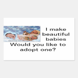 Ich bringe Babys auf Puppenaufklebern Rechteckiger Aufkleber