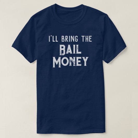 "Ich bringe das Geld mit" Hochzeitsfeier T-Shirt (Design vorne)