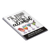 Ich bringe den alkoholischen Cocktails Spaß Notizblock (Rechte Seite)