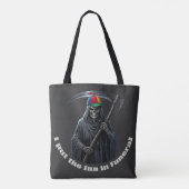 Ich bringe den Spaß ins Begräbnis Tasche (Rückseite)